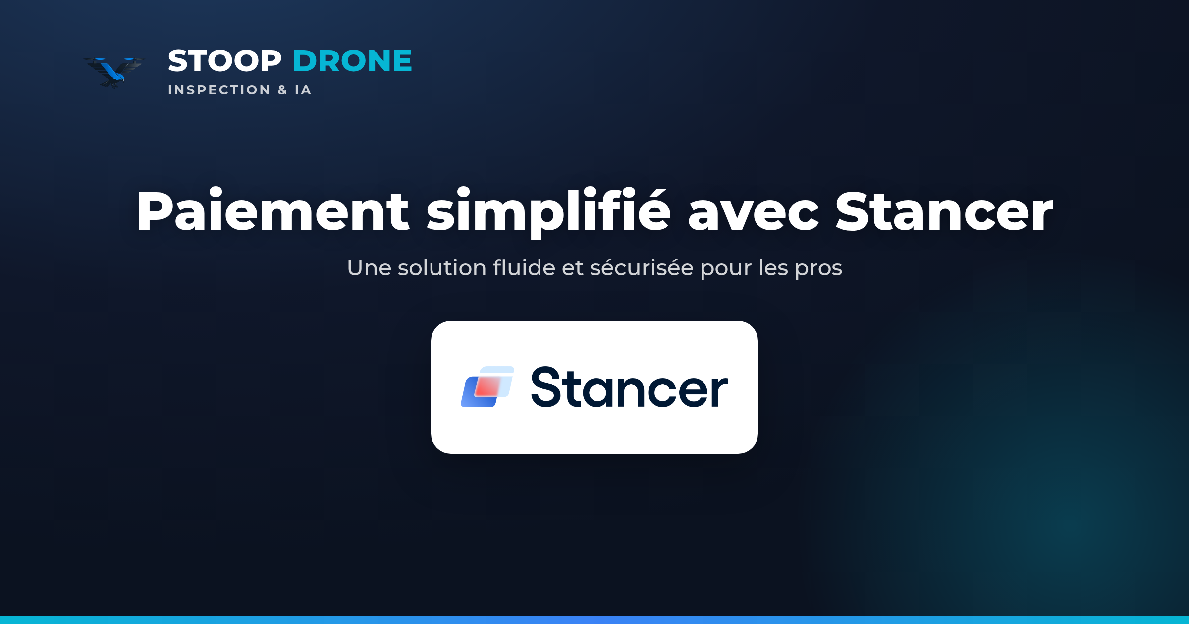 Nouveau module de paiement : Stancer intégré à STOOP DRONE